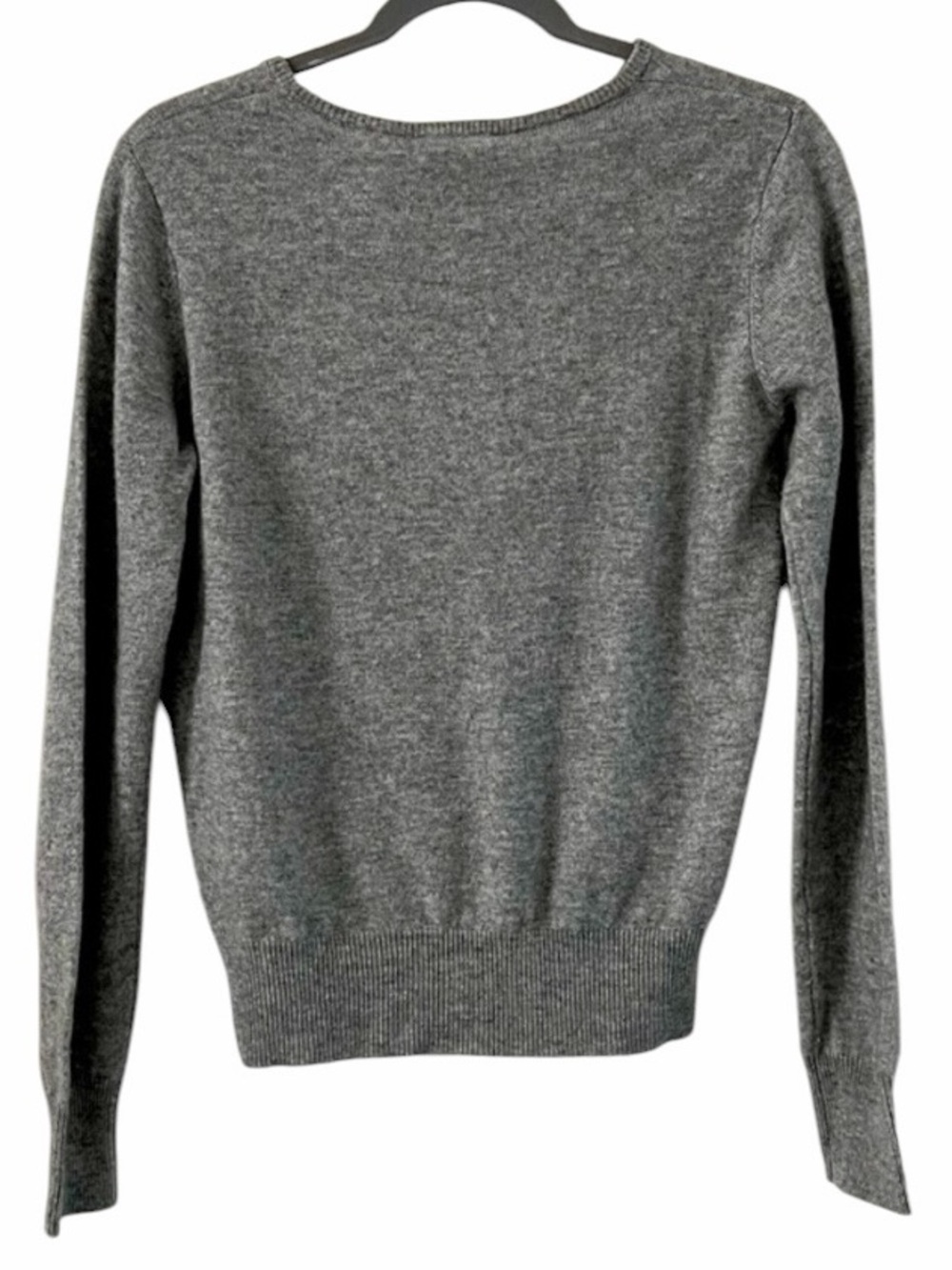 A Love A Cashmere Wool Graphic Sweater Gray Soft Crewneck Lightweight - Picture 3 of 8